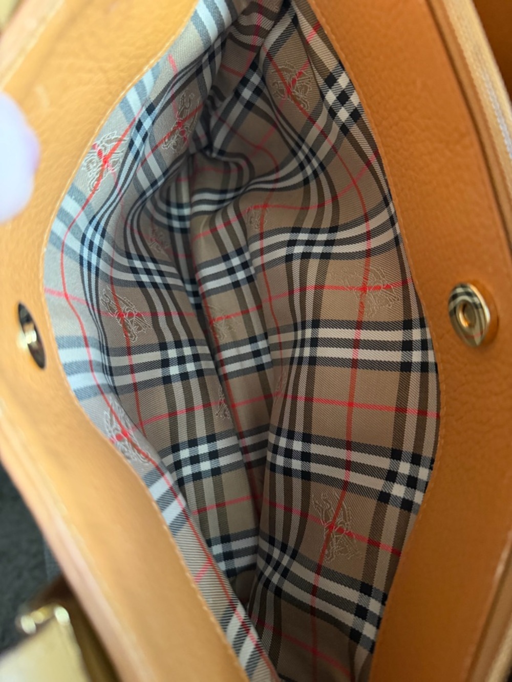 Burberry Tan Leather Tote - Picture 11 of 14
